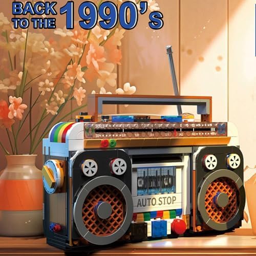 Retro Radio Building Blocks Kit with 2 Figures 554 Pieces
