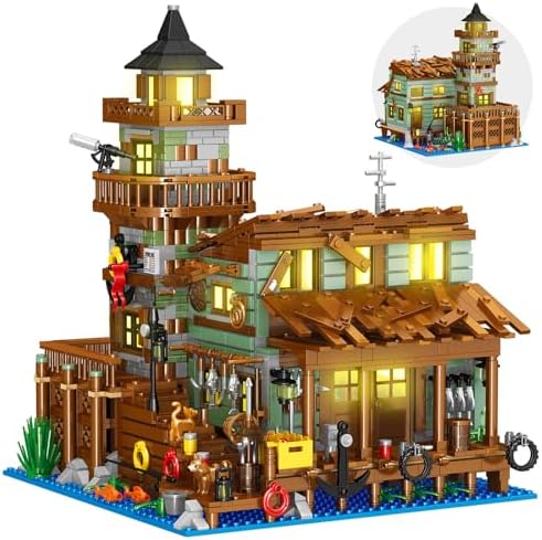Fishing Village Store House Building Set with LED Light