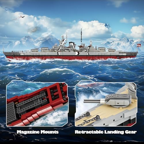 Bismarck Battleship Building Block Set - 2081 Pieces ABS Military Model