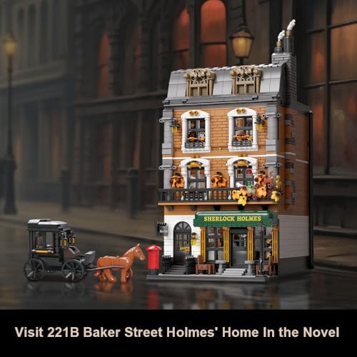 Baker Street 221B Apartment Building Block Set with Sherlock Holmes Minifigures