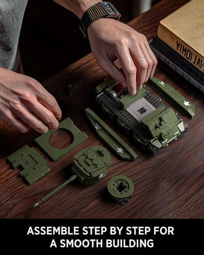 Nifeliz Sherman Military Tank Building Set for Adults