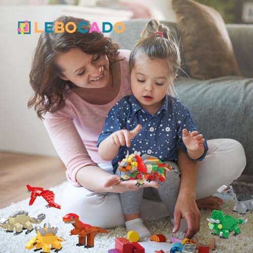 LEBOCADO 12 Pack Dinosaur Building Blocks Set