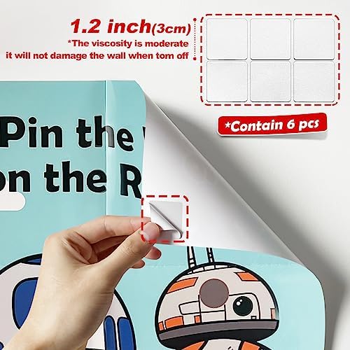 Pin The Sticker Game Robot Party Decor
