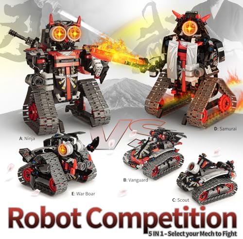 5 in 1 STEM RC Robot Building Kit for Kids 6-12