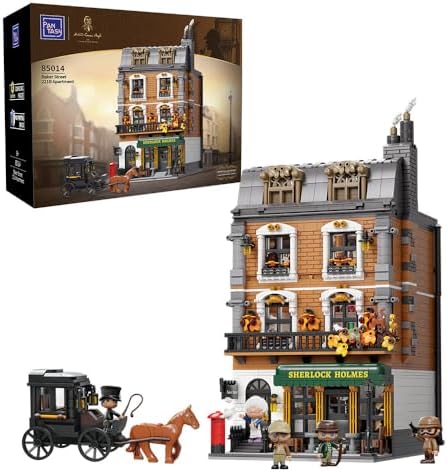 Baker Street 221B Apartment Building Block Set with Sherlock Holmes Minifigures