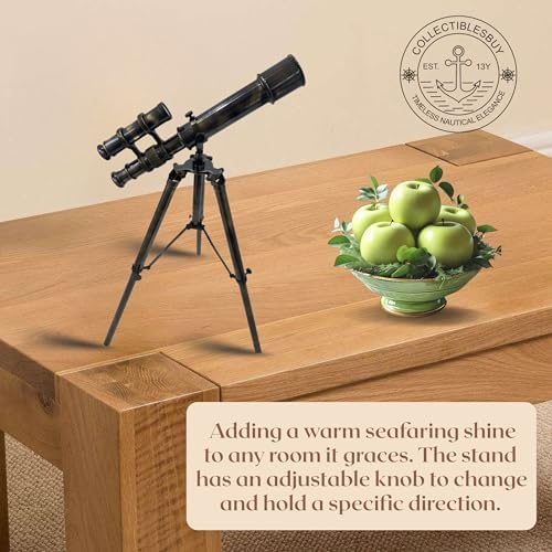 Antique Brass Telescope with Adjustable Tripod