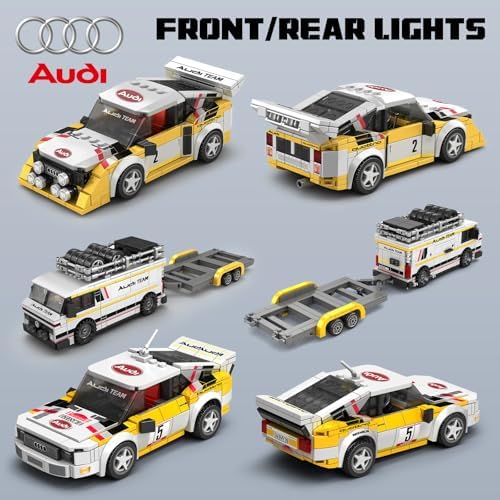 Audi S1 Quattro Rally Team Building Set with 3 Cars 132 Scale