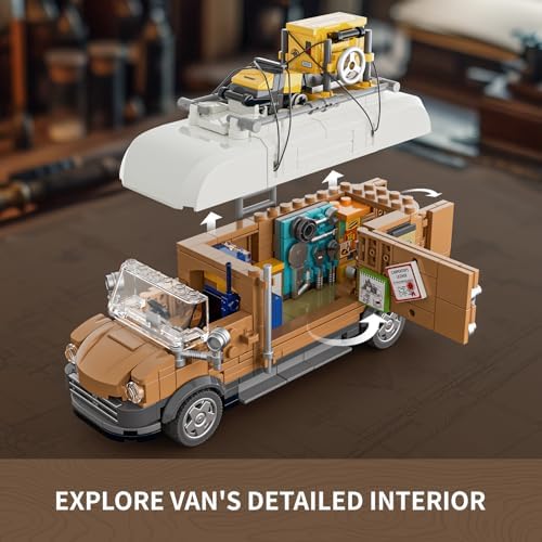 FUNWHOLE Building Set with Light and Tools for Adults and Teens