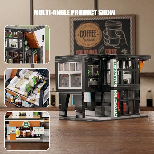 TYCOLE Coffee Shop Building Set with Lights 581PCS