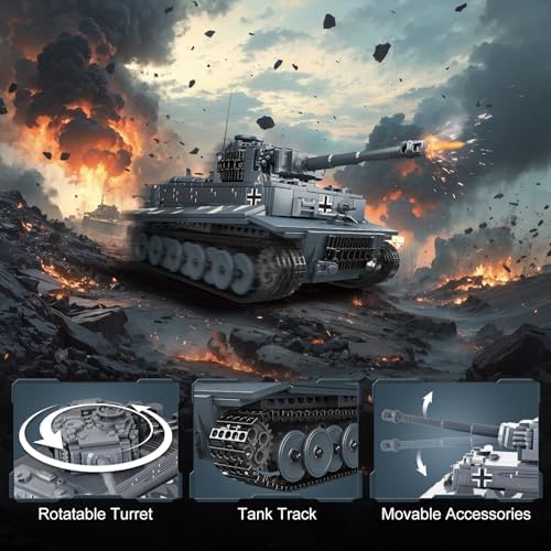 Military Tiger Tank Building Set with Remote Control