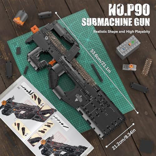 Mould King P90 Submachine Building Set for Adults 1589 PCS