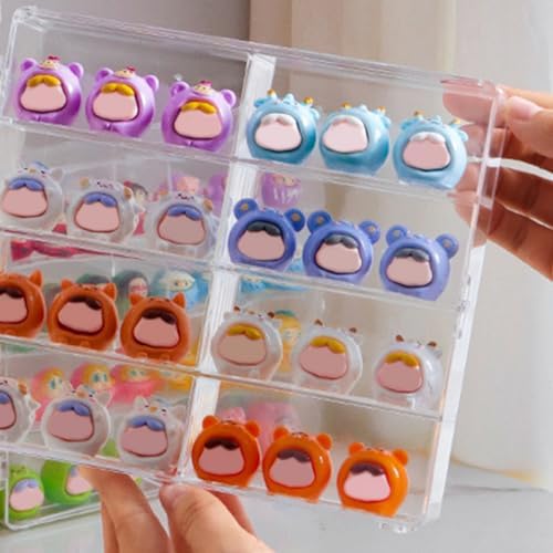 ARTIBETTER Miniature Display Case with Door for Collectibles and Car Models