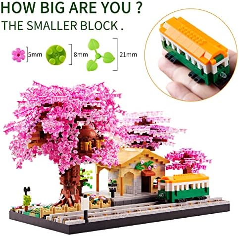 Japanese Cherry Blossom Tree Micro Blocks Building Set for Girls