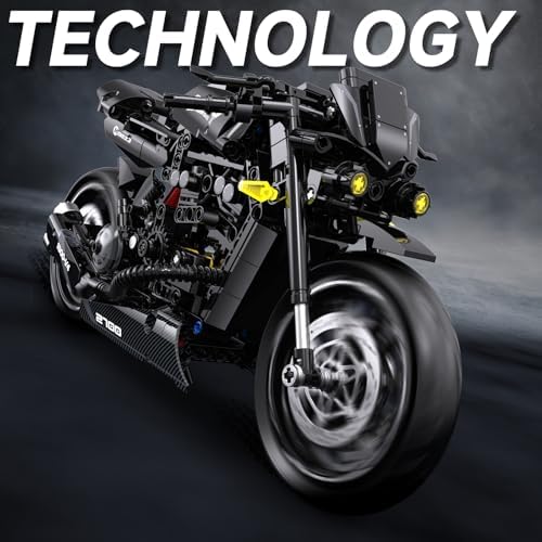 MJDDJA 18 Scale Motorcycle Building Kit for Adults and Kids