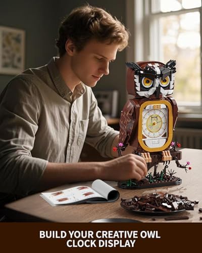 Owl Clock Building Blocks Set 964Pcs STEM Toy for Kids