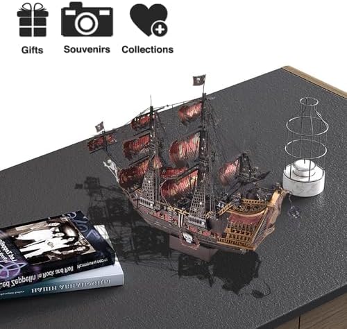 Piececool 3D Metal Puzzle Pirate Ship Kit for Adults