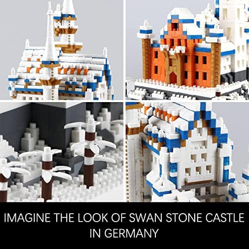 Germany Swan Stone Castle Micro Building Blocks Set 2800 Pieces