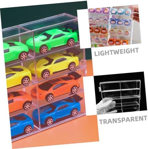 Acrylic Car Model Display Case 8 Compartment Storage Stand