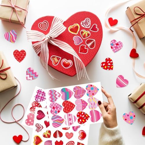 OTAITY 336 PCS Valentine Heart Stickers for Kids and Parties
