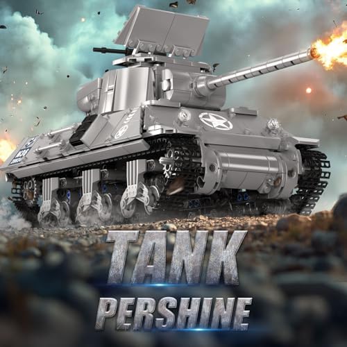 Mould King WW2 Pershing Tank Building Set