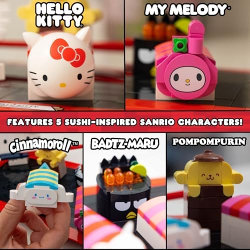 Hello Kitty Sushi Bar Building Kit 383 Pieces
