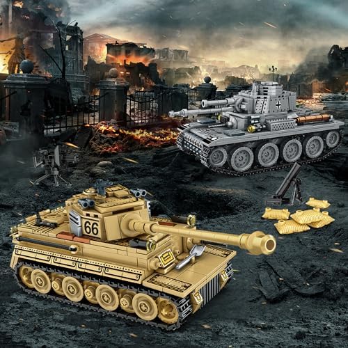 WW2 Army Tanks Toy Building Set 1030 Pieces