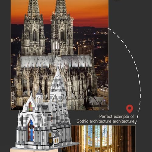 GOTIMON Micro Mini Cologne Cathedral Building Block Toy Set