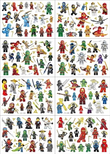 8 Sheet Temporary Tattoos Stickers for Kids 96 Pieces