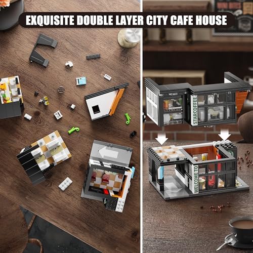 TYCOLE Coffee Shop Building Set with Lights 581PCS