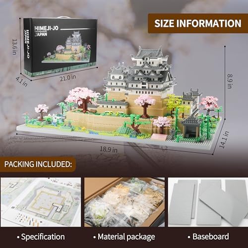 Japan Himeji Castle Micro Building Block Model Kit for Adults