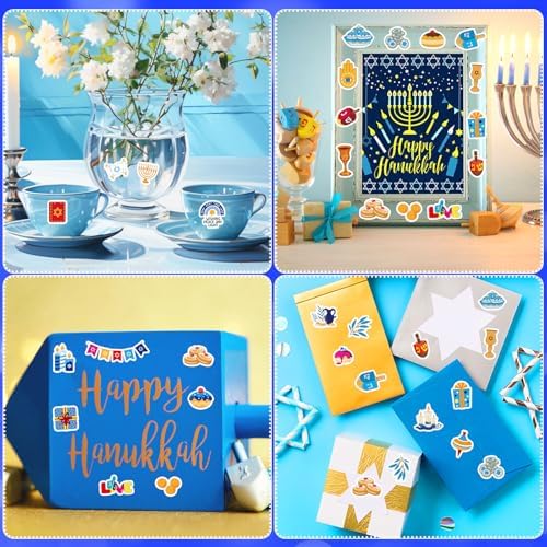 JULMELON 240 PCS Hanukkah Stickers for Kids Classroom
