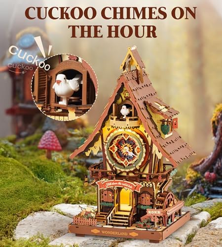ROKR Cuckoo Clock 3D Wooden Puzzle Kit