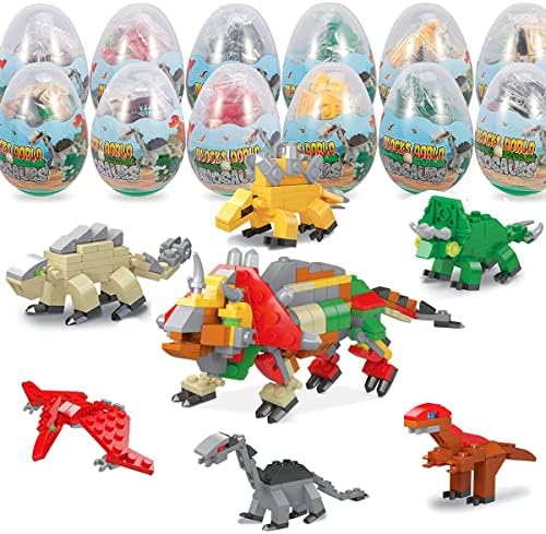LEBOCADO 12 Pack Dinosaur Building Blocks Set
