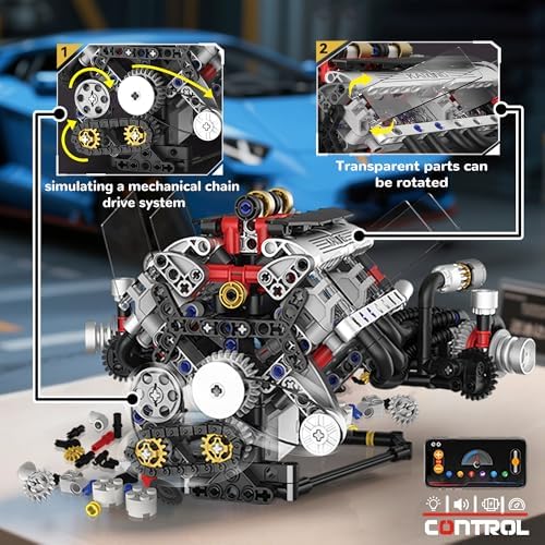V8 Engine Building Set with APP Control