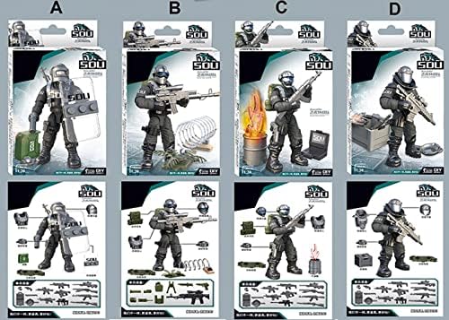 Military Vehicle Building Set with 8 Mini Soldiers and 70 Weapons