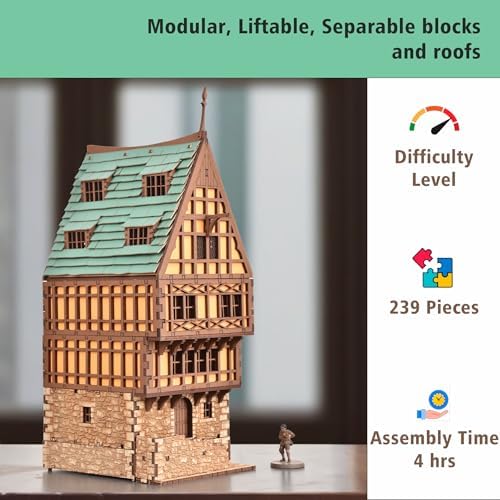 Amber Rowhouse DIY Wooden Building Kit for Adults