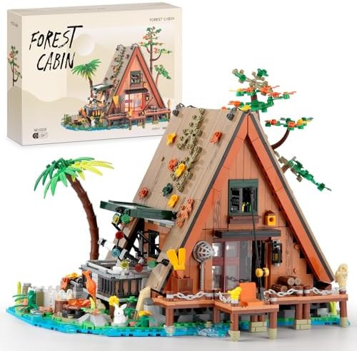 Vziimo A-Frame Cabin Building Set 1486 Pcs