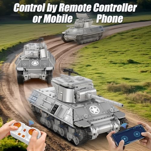 Mould King WW2 Pershing Tank Building Set