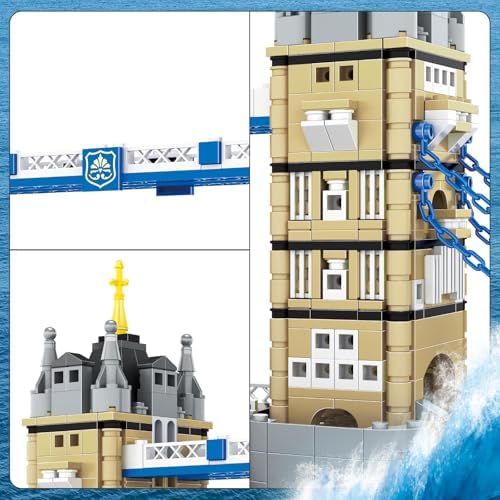 London Twin Tower Bridge Building Blocks Set 969 Pieces