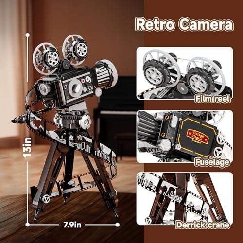 3 in 1 Retro Camera Building Set for Adults