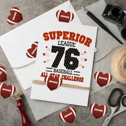1000Pcs Football Heart Shape Stickers Roll