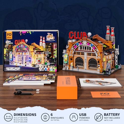 FUNWHOLE Music Club Building Bricks Set 2654 Pcs
