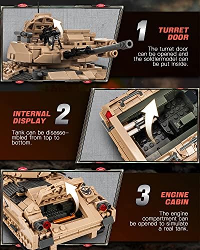 dOvOb Military M2 Bradley Tank Building Set 1350 PCS