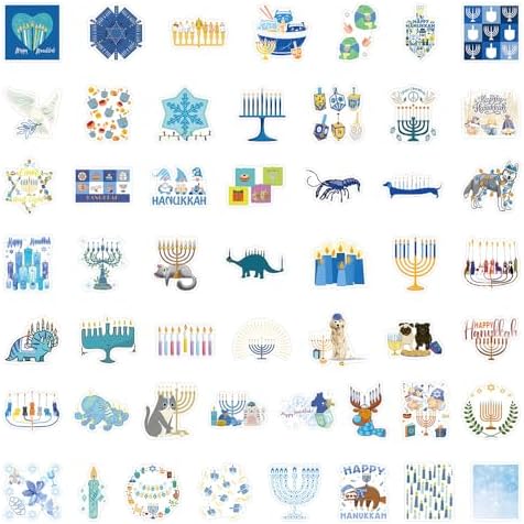 50PCS Hanukkah Stickers for Kids and Adults