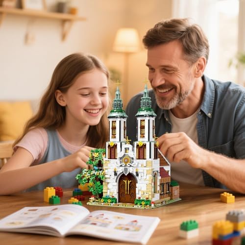 Reobrix St Andrews Church Building Kit with LED Lights