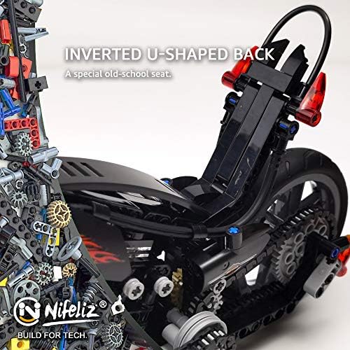 Nifeliz Knuckle Chopper Motorcycle Building Kit 451 Pieces