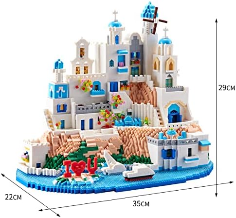 KLMEi 5810-Piece Micro Building Blocks Aegean Sea Castle