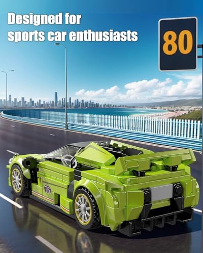 TYCOLE Super Sports Car Building Block Set with Display Case