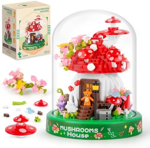 Mushroom House Building Set 645PCS Micro Bricks Collectible Model