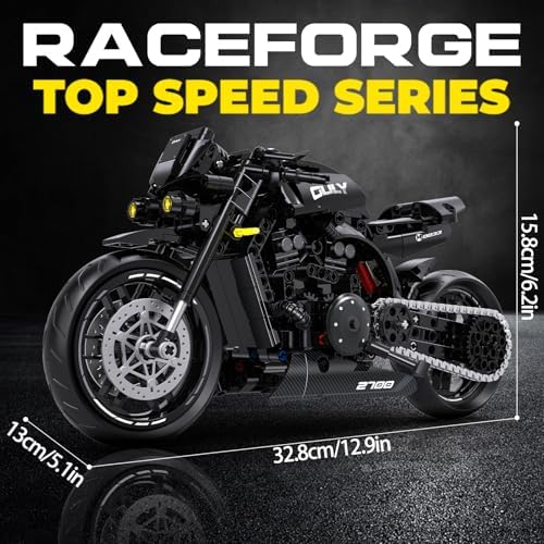 MJDDJA 18 Scale Motorcycle Building Kit for Adults and Kids